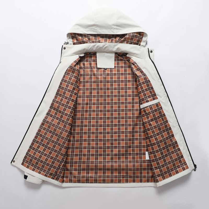 Herren Outdoor-Fieldparka mit wasserabweisender Außenhülle kariertem Innenfutter und reflektierenden Details Nord Taschen