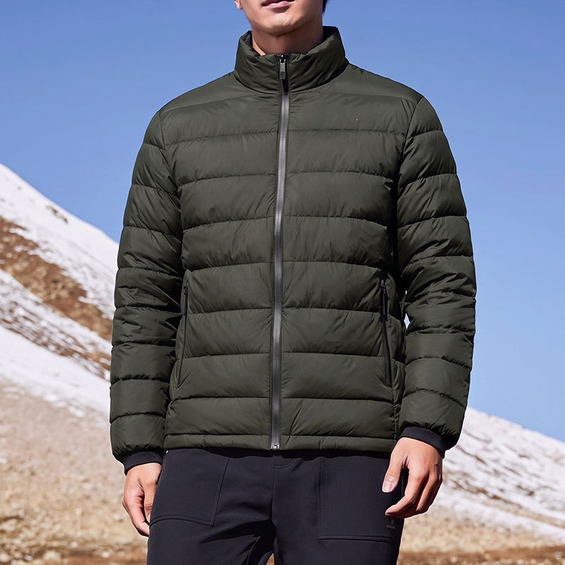 Herren Ultraleichte Kompakt‑Steppjacke mit Thermofüllung, Stehkragen & wasserabweisender Hülle Nord Taschen