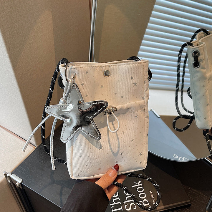 Damen Trendige Umhängetasche aus hochwertigem Material mit funkelndem Sternendesign Nord Taschen