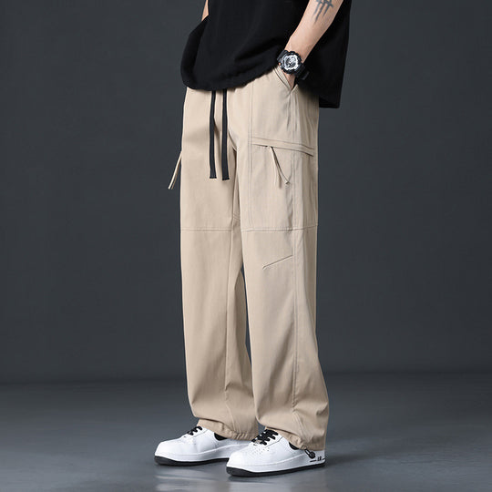 Herren Modische Cargo-Hose mit weiten Beinen und praktischen Taschen