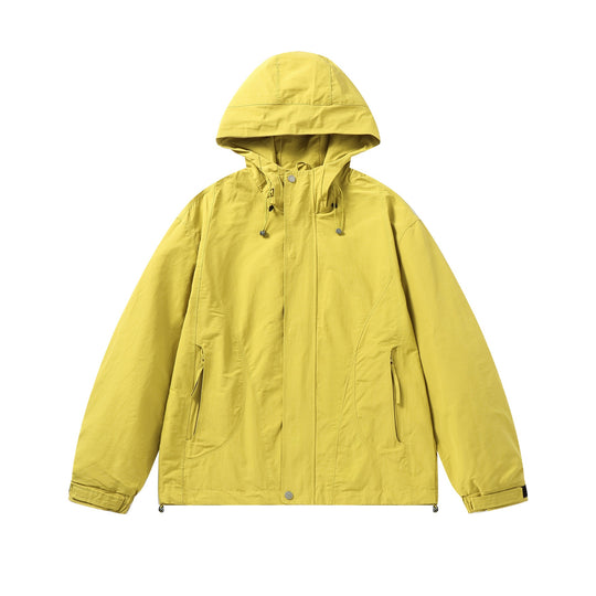 Unisex Kurz geschnittene wasserabweisende Kapuzenjacke im Boxy‑Cut mit Tunnelzug und verstellbaren Manschetten Nord Taschen