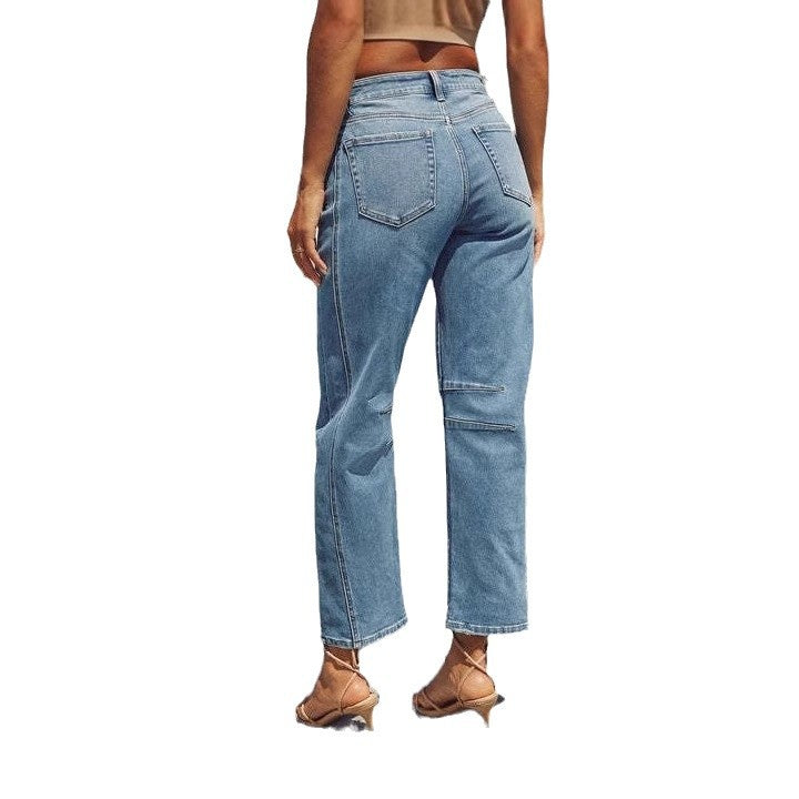 Damen Hochtaillierte Mom-Jeans mit einzigartigem Schnitt
