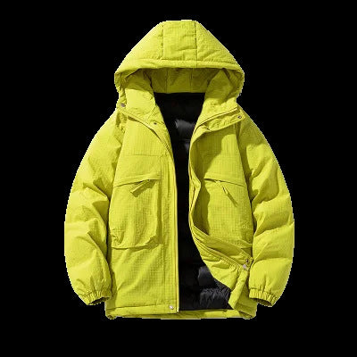 Herren Gepolsterter Ripstop-Parka mit Kapuze Oversize-Schnitt und integrierter Umhängetasche Nord Taschen