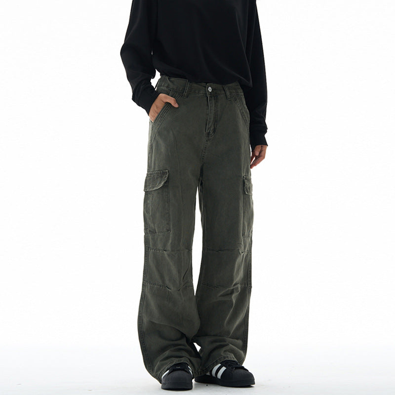 Damen Extraweite utilitaristische Cargohose mit tiefem Schritt und abnehmbarem Schlüsselanhänger Nord Taschen