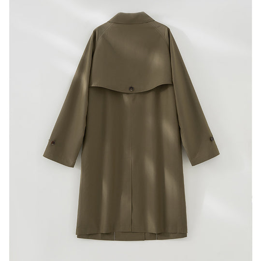 Damen Mid-Length Trenchcoat mit verdeckter Druckknopfblende und verstellbaren Manschetten Nord Taschen