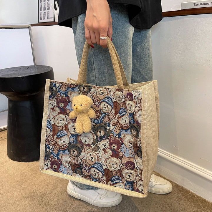 Damen Tragetasche mit verspieltem Tiermotiv und stabilen Griffen Nord Taschen