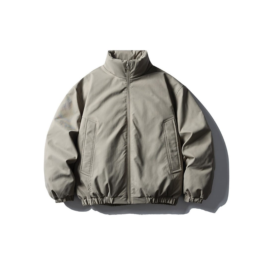 Herren Boxy Kurzparka mit hohem Stehkragen, elastischem Saum und aufgesetzten Fronttaschen Nord Taschen