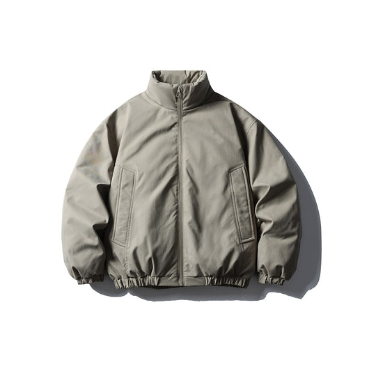 Herren Boxy Kurzparka mit hohem Stehkragen, elastischem Saum und aufgesetzten Fronttaschen Nord Taschen