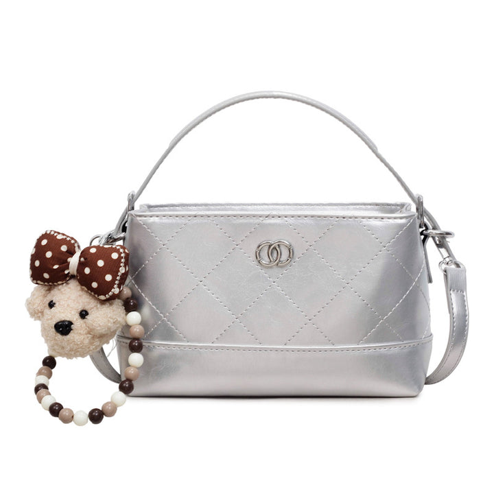 Damen modische Handtasche mit süßem Tierhäkelanhänger Nord Taschen