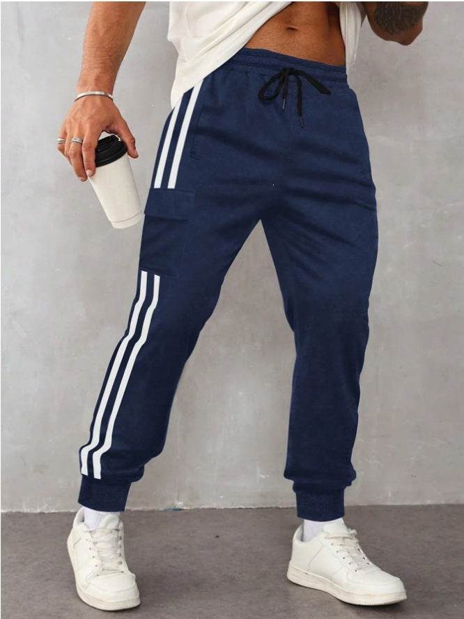 Herren Utility-Jogginghose mit aufgesetzter Känguru-Tasche und breiten Kordeln Nord Taschen