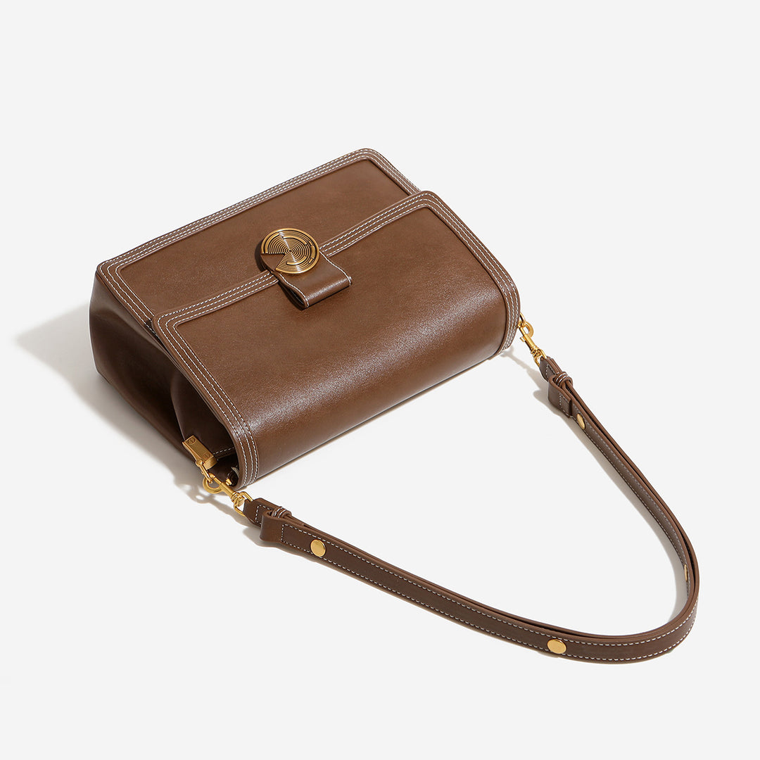 Damen Umhängetasche mit strukturiertem Kunstleder und eleganter Drehverschluss Nord Taschen