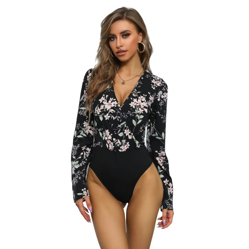 Damen Elegantes Blusenshirt mit floralem Muster Nord Taschen