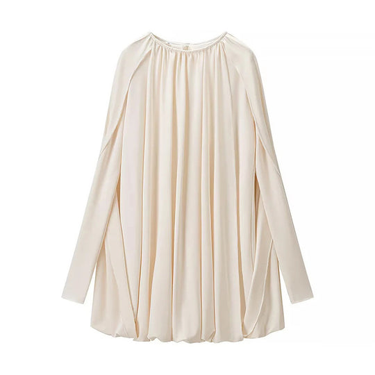 Damen Cape-Minikleid mit Faltenwurf und seitlichen Ärmelschlitzen Nord Taschen