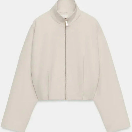 Damen Kurz geschnittener Boxy‑Blouson mit hohem Stehkragen und überschnittenen Ärmeln Nord Taschen