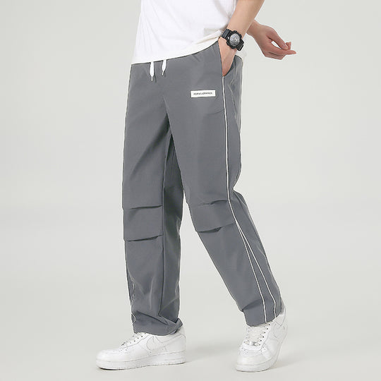 Herren Leichte Technical-Trackhose mit elastischem Bund, Knieabnähern & seitlicher Kontrastpaspel Nord Taschen