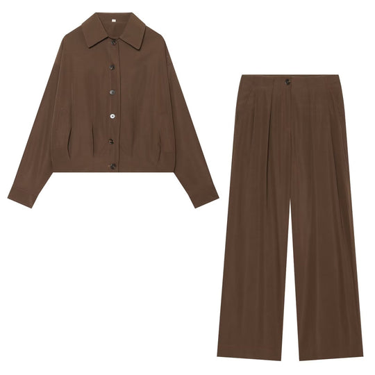 Damen Hochtaillierte Palazzo-Hose mit Bundfalten und seitlichen Eingrifftaschen Nord Taschen