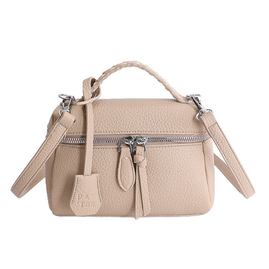 Damen Mini-Handtasche mit feinen Ziernähten und abnehmbarem Schulterriemen Nord Taschen