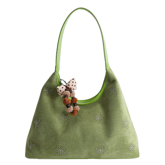 Damen Hobo-Tasche aus weichem Kunstleder mit zarten Applikationen Nord Taschen