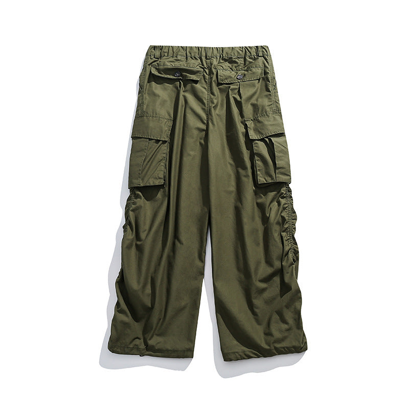Unisex Weite Cargo-Hose mit Tunnelzugbund, großen Pattentaschen und verstellbarem Saum Nord Taschen