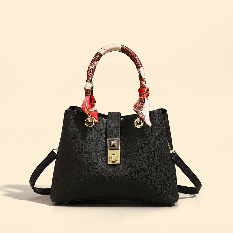 Damen Handtasche mit verspieltem Halstuch-Detail und elegantem Leder Nord Taschen