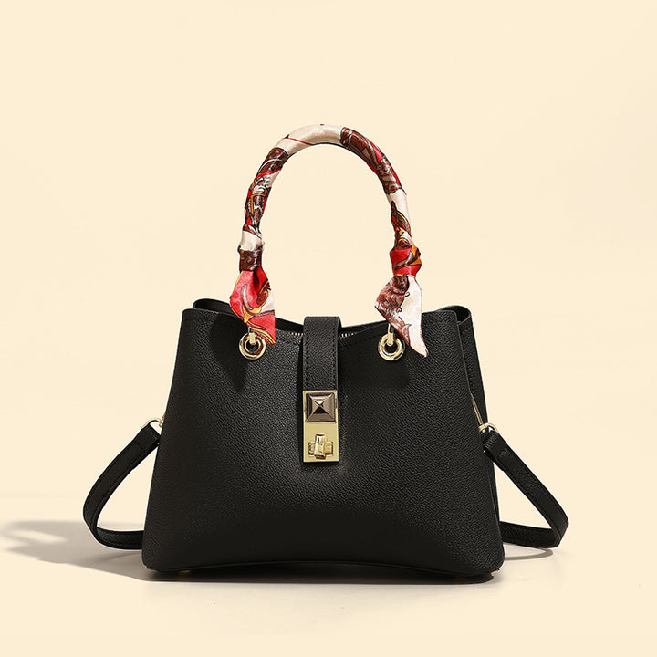Damen Handtasche mit verspieltem Halstuch-Detail und elegantem Leder Nord Taschen
