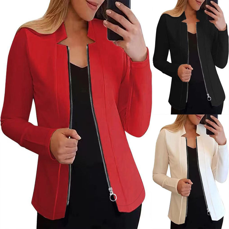 Damen Bikerjacke mit innovativem Schnitt und praktischen Reißverschlussdetails