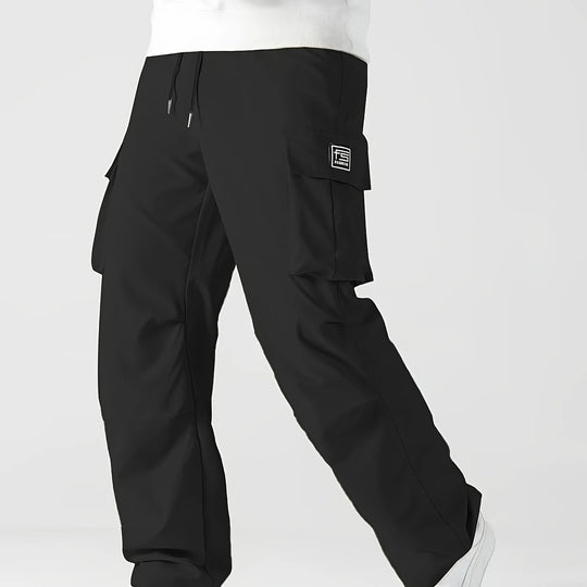 Herren Relaxed Cargo-Hose mit Tunnelzugbund, großen Klapp‑Utilitytaschen und geradem Bein Nord Taschen