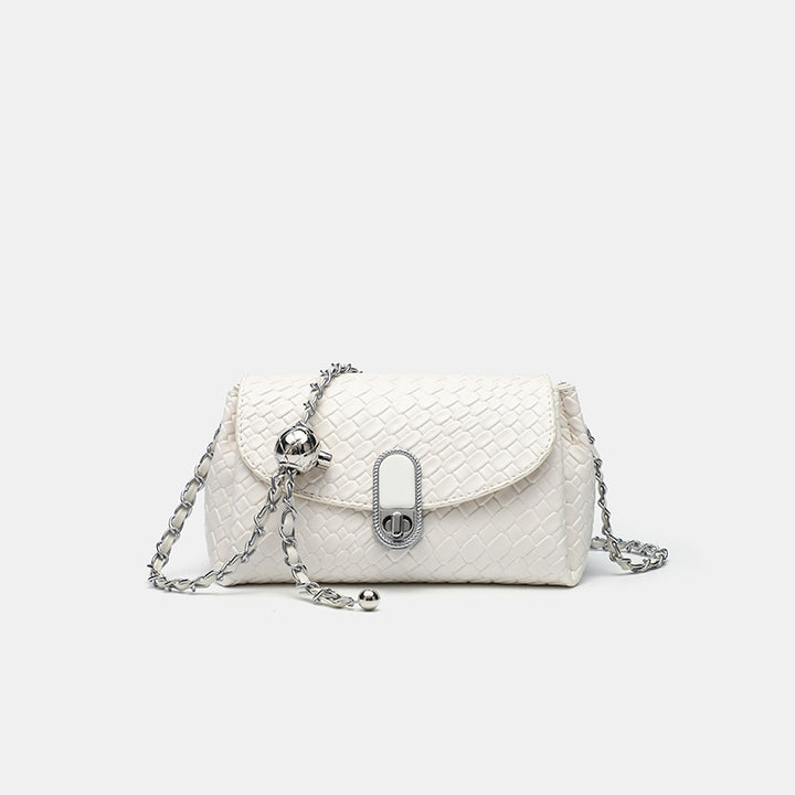 Damen Clutch-Tasche mit geflochtenem Design und verzierter Kette Nord Taschen