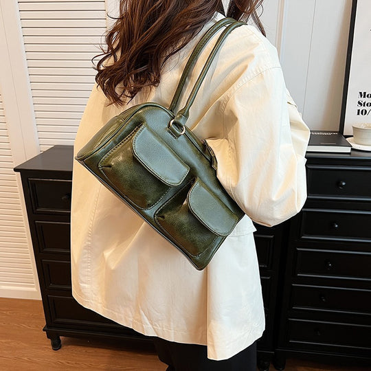 Damen stilvolle Handtasche mit praktischen Außentaschen Nord Taschen