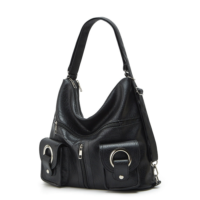 Damen Hobo-Tasche mit praktischen Vorderfächern und eleganter geschwungener Silhouette Nord Taschen