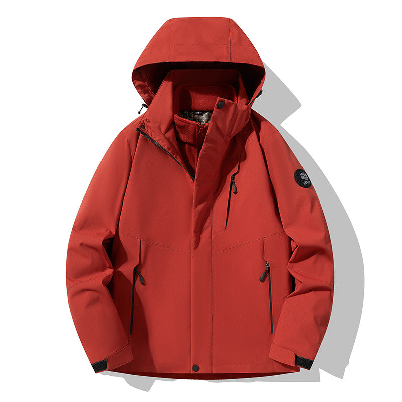 Herren Dreifach kombinierbare Funktionsjacke mit abnehmbarer Steppweste Nord Taschen