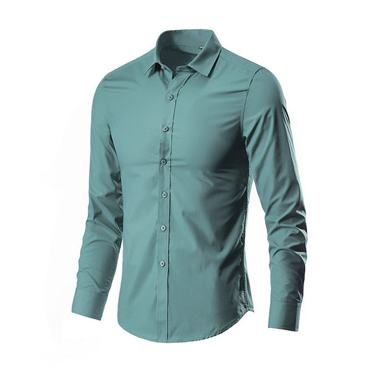 Herren Slim-Fit Businesshemd aus Stretch-Baumwollmix mit Kentkragen Nord Taschen