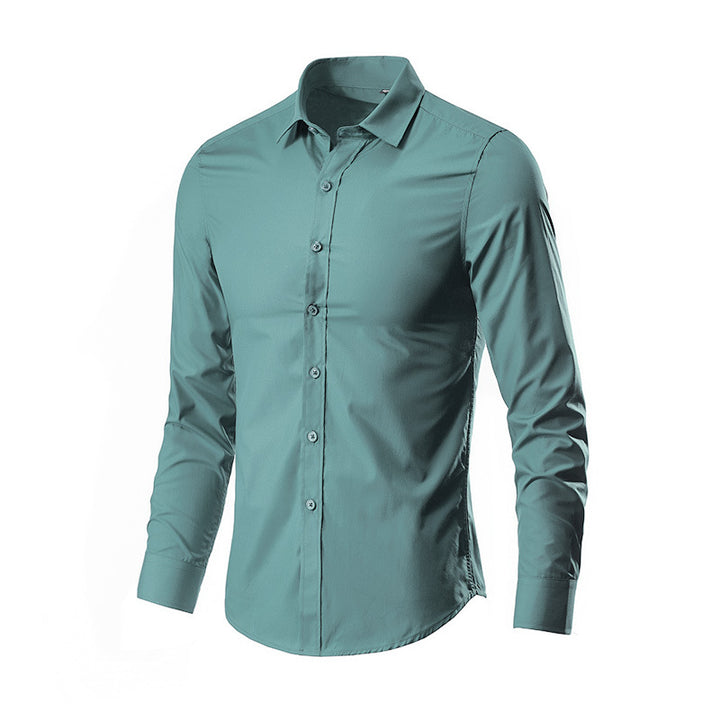 Herren Slim-Fit Businesshemd aus Stretch-Baumwollmix mit Kentkragen Nord Taschen