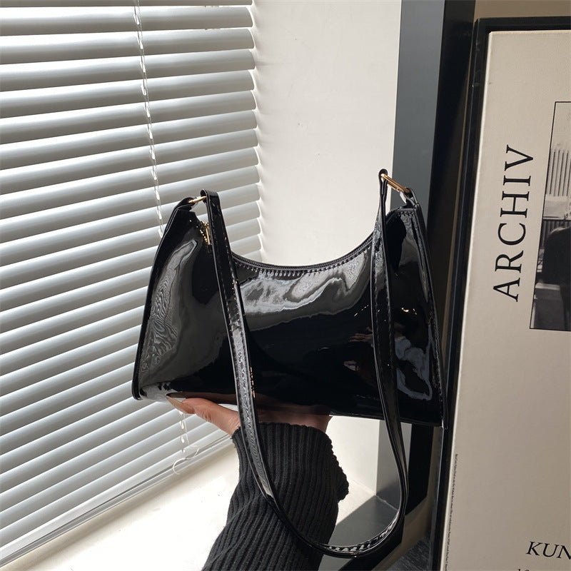 Damen elegante Handtasche im modernen Hochglanzdesign Nord Taschen