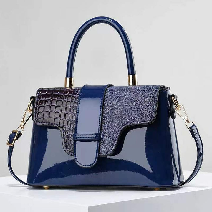 Damen Handtasche im raffinierten Krokodil-Look mit abnehmbarem Schultergurt Nord Taschen
