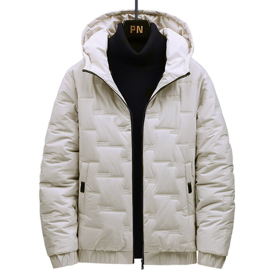Herren Gefütterte Steppjacke mit Kapuze und geometrischer Steppung Nord Taschen