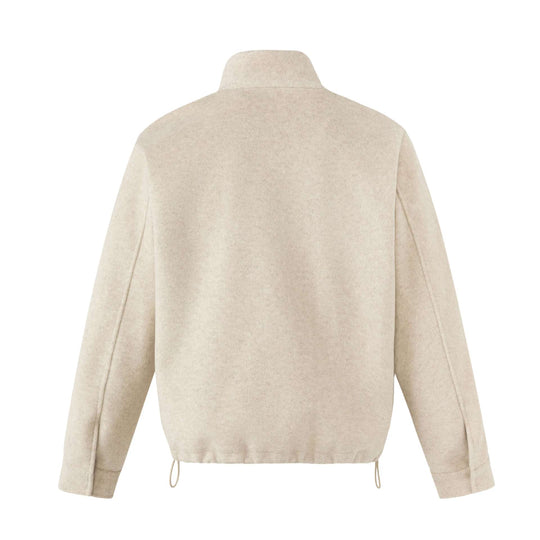 Unisex Kurz geschnittener Oversize-Funnelpullover mit Tunnelzug und Kängurutasche Nord Taschen