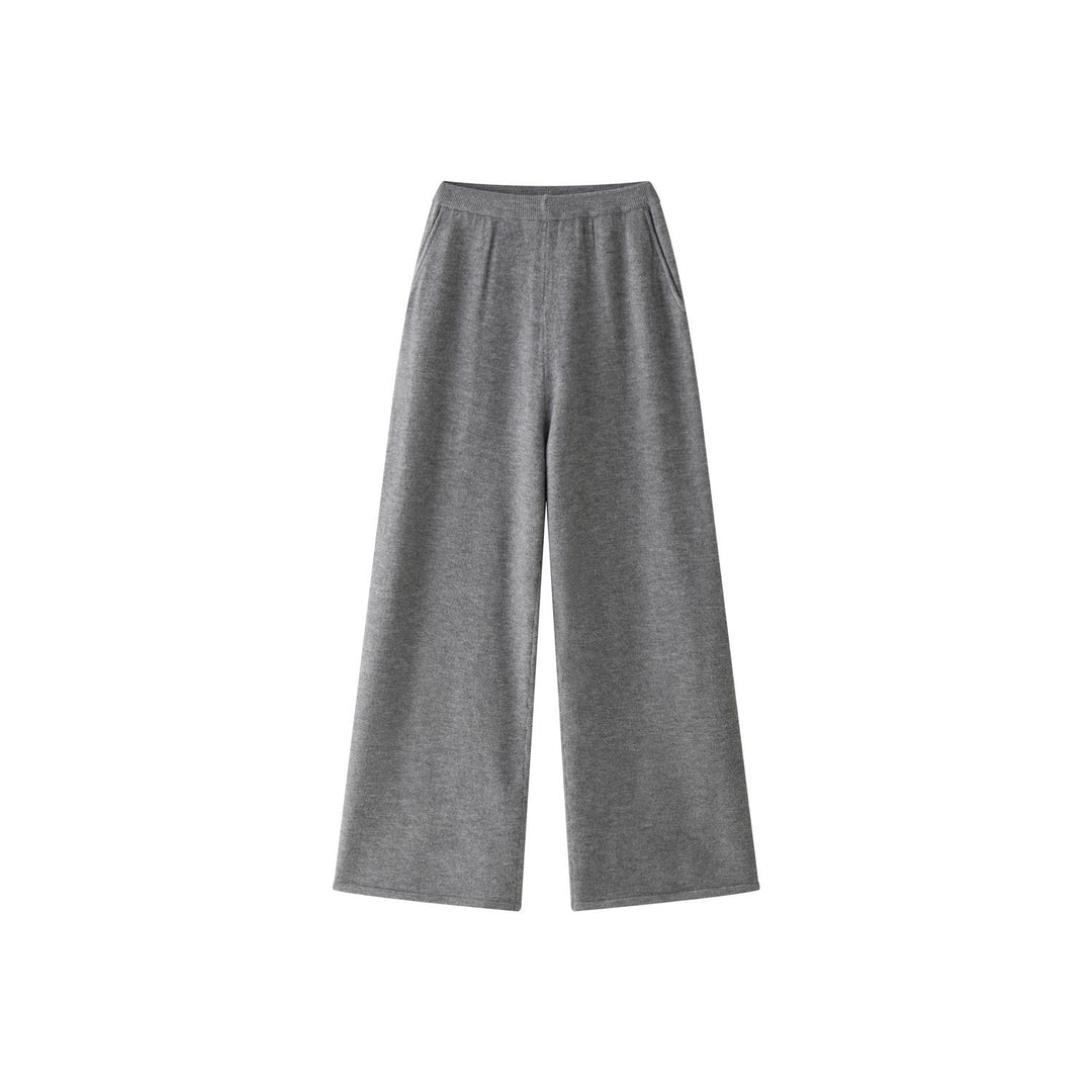 Damen Weite Strick‑Palazzohose im Lounge‑Look mit hohem Bund Nord Taschen