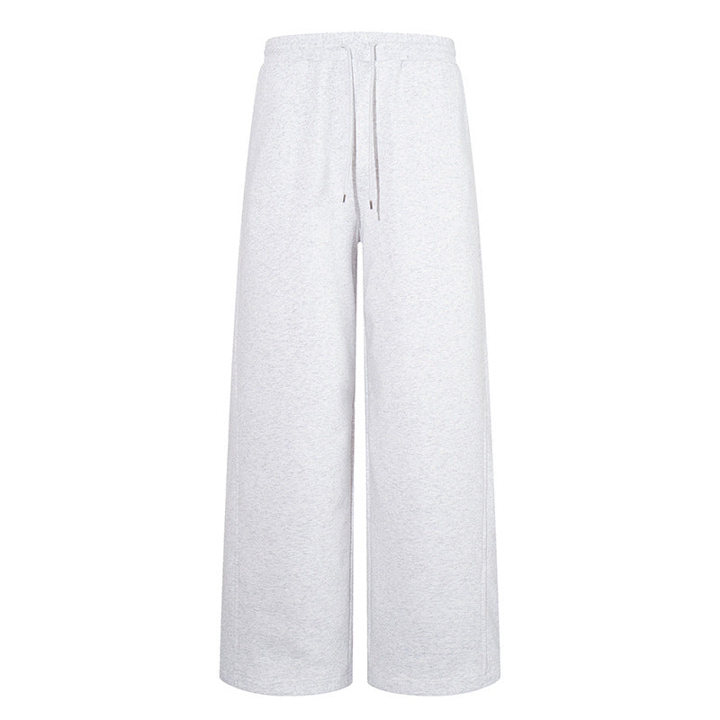Damen Extraweite Baumwoll-Palazzo-Sweathose mit hohem Komfortbund, Tunnelzug und geradem Bein Nord Taschen