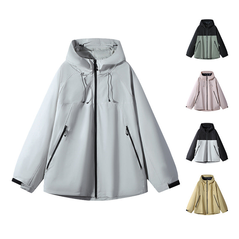 Unisex Wasserabweisende zweifarbige Softshell-Jacke mit Kapuze Nord Taschen