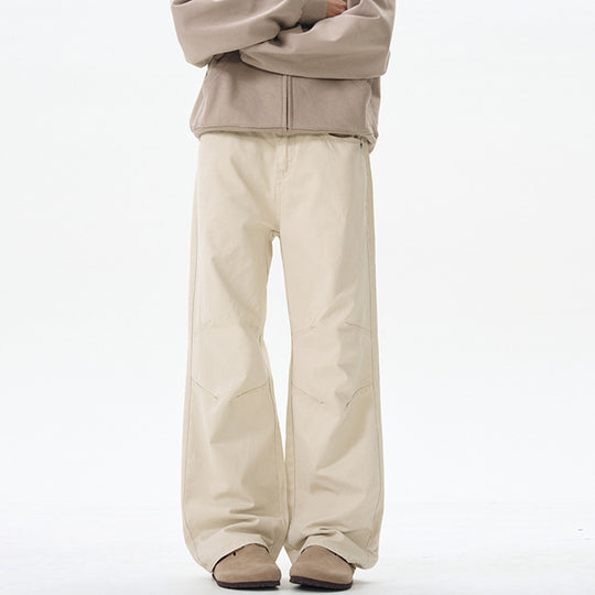 Herren Weite Baumwoll‑Twill‑Hose mit Knie‑Abnähern und fließender Palazzosilhouette Nord Taschen