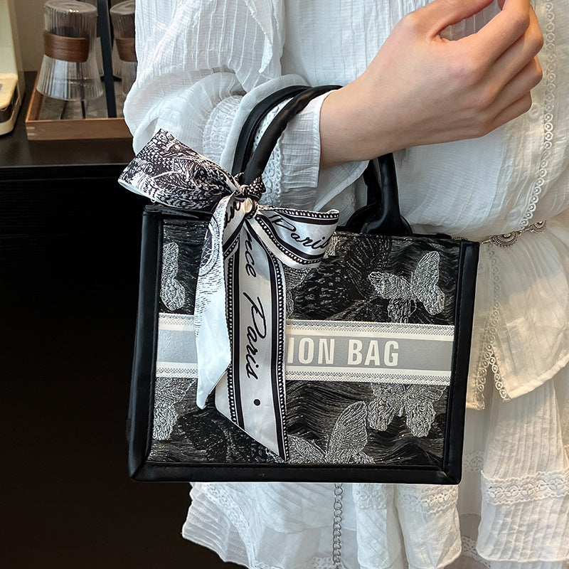 Damen Mini-Henkeltasche mit einzigartigem floralem Design und elegantem Schleifenakzent Nord Taschen