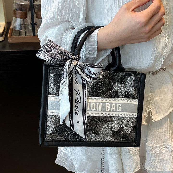 Damen Mini-Henkeltasche mit einzigartigem floralem Design und elegantem Schleifenakzent Nord Taschen