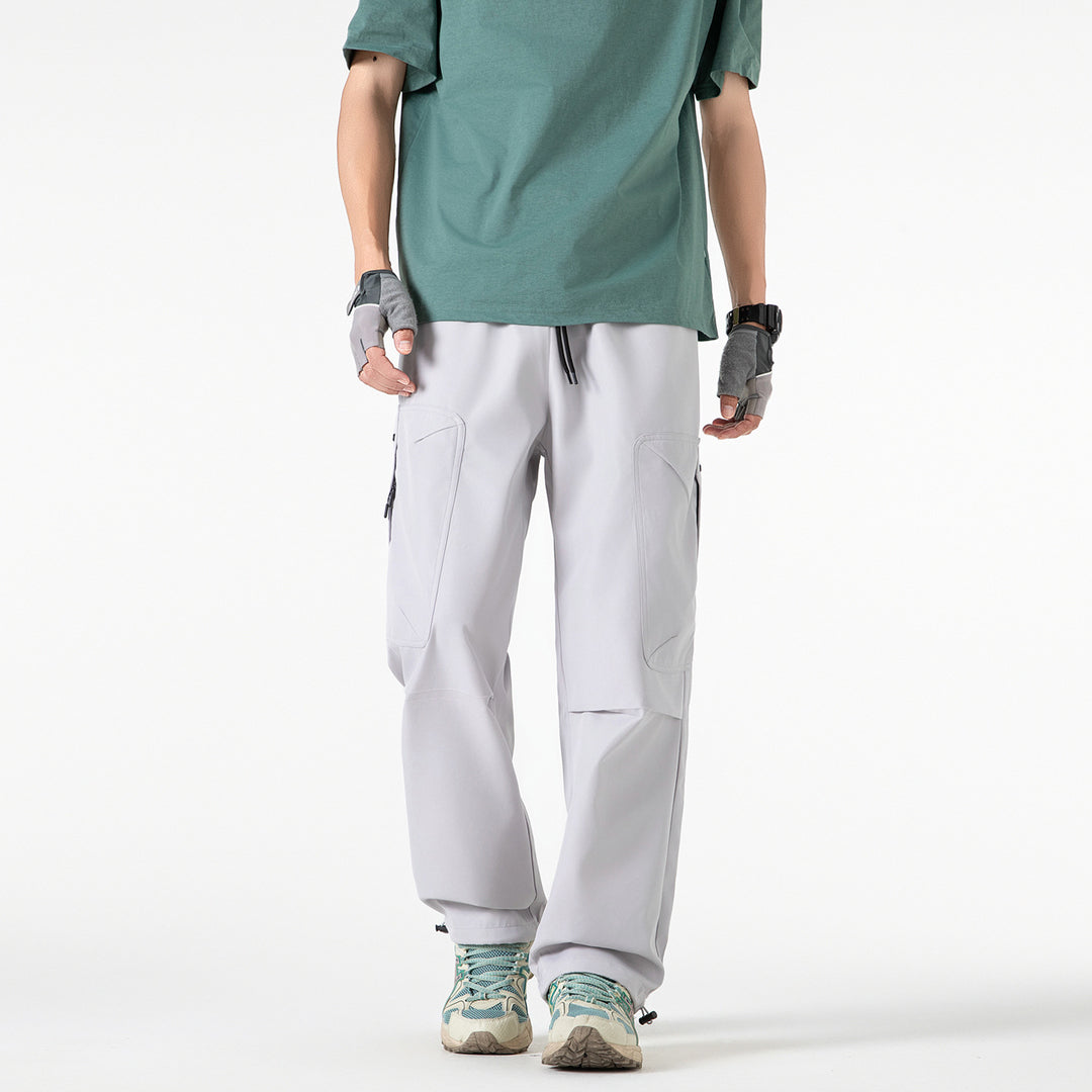 Herren Extraweite Utility-Cargohose im Joggerstil mit Tunnelzugbund und verstellbaren Beinabschlüssen Nord Taschen