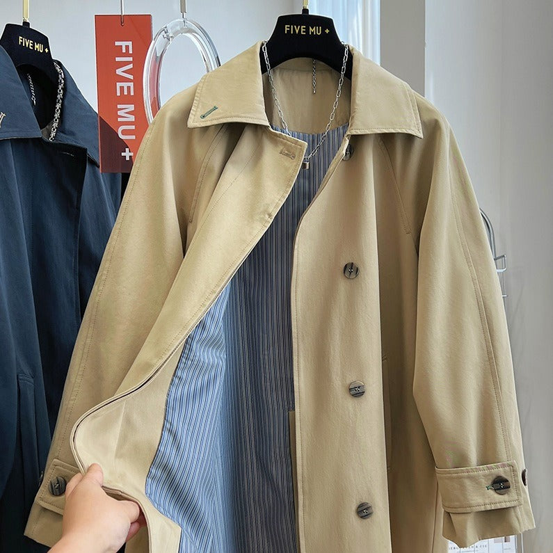 Damen Oversize-Trenchcoat mit Raglanärmeln, verdeckter Knopfleiste & verstellbaren Manschetten Nord Taschen
