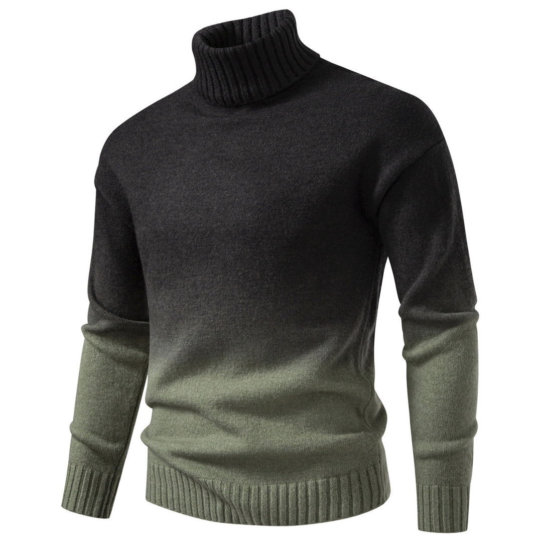 Herren Rollkragenpullover mit sanftem Farbverlauf und Feinstrick-Qualität Nord Taschen