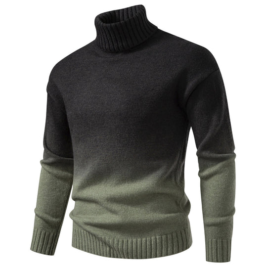 Herren Rollkragenpullover mit sanftem Farbverlauf und Feinstrick-Qualität Nord Taschen