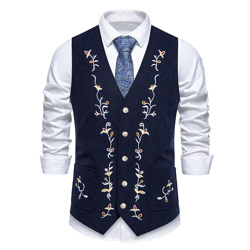 Damen elegante bestickte Weste Nord Taschen