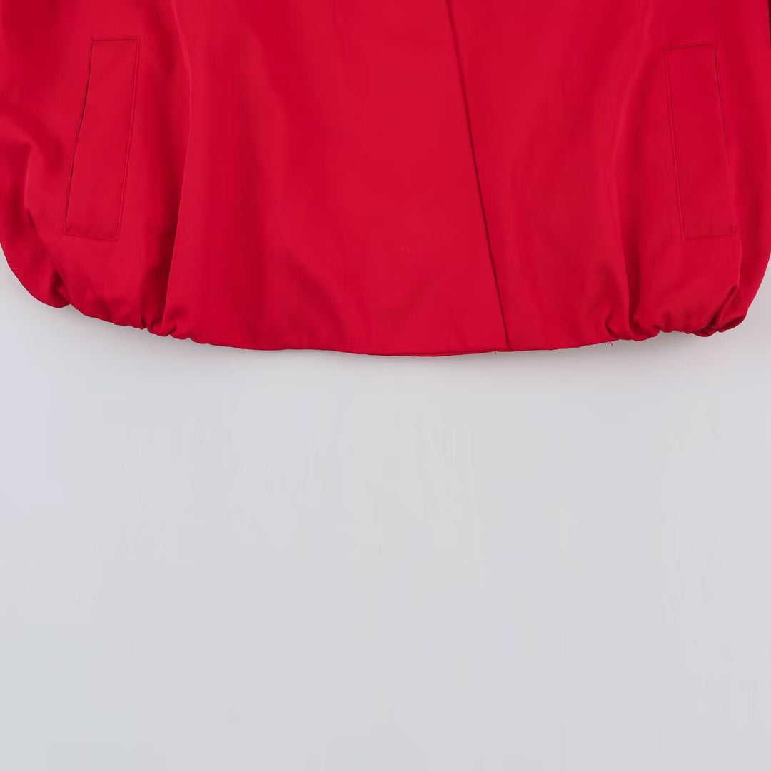 Damen leichter Kimono‑Blouson mit überschnittenen Ballonärmeln Nord Taschen