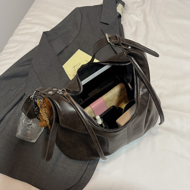 Damen Hobo-Tasche mit elegantem Kordelzug und geschmeidigem Kunstleder Nord Taschen